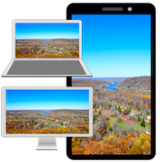 Mobile website graphic with mobile phone